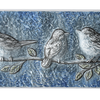 Embossed Blue Metal Birds on Branch Wall Art (1 in stock)