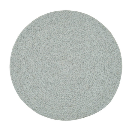 Mist Blue Essex Braided Round Placemats set of 4 ( 1 set in stock)