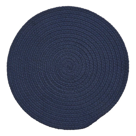 Navy Essex Braided Round Placemats set of 4