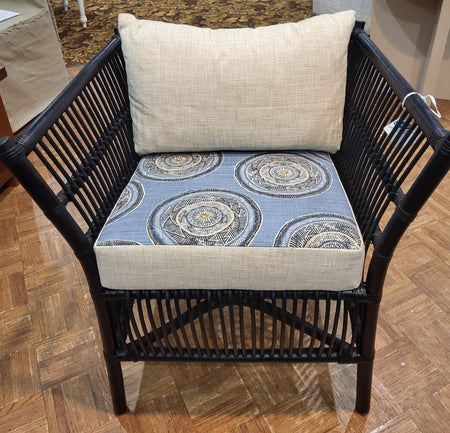 Evans Black Rattan Armchair (1 in stock)