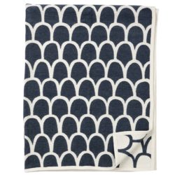 Organic Cotton Throw Feathers Smokey Blue (3 in stock)