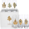 Feuilles set of 6 Gold Stemless Flutes (2 sets in stock)