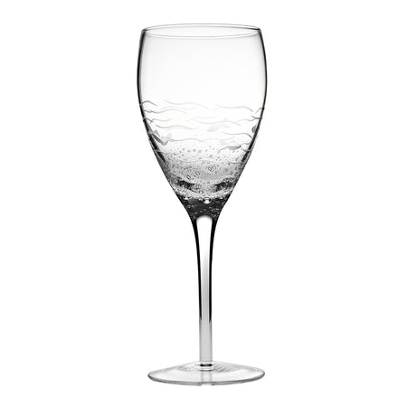 Fish and Bubbles Wine Glass set of 4 (2 sets in stock)