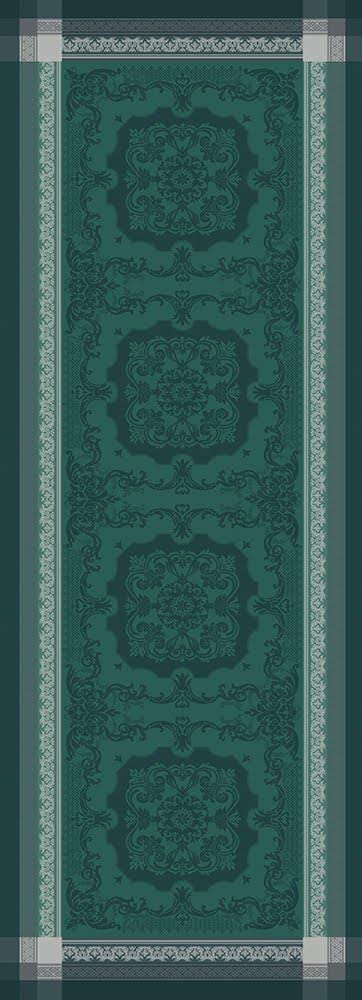 From France Table Runner Fontainebleu Vert  60" (qty of 1 in stock)