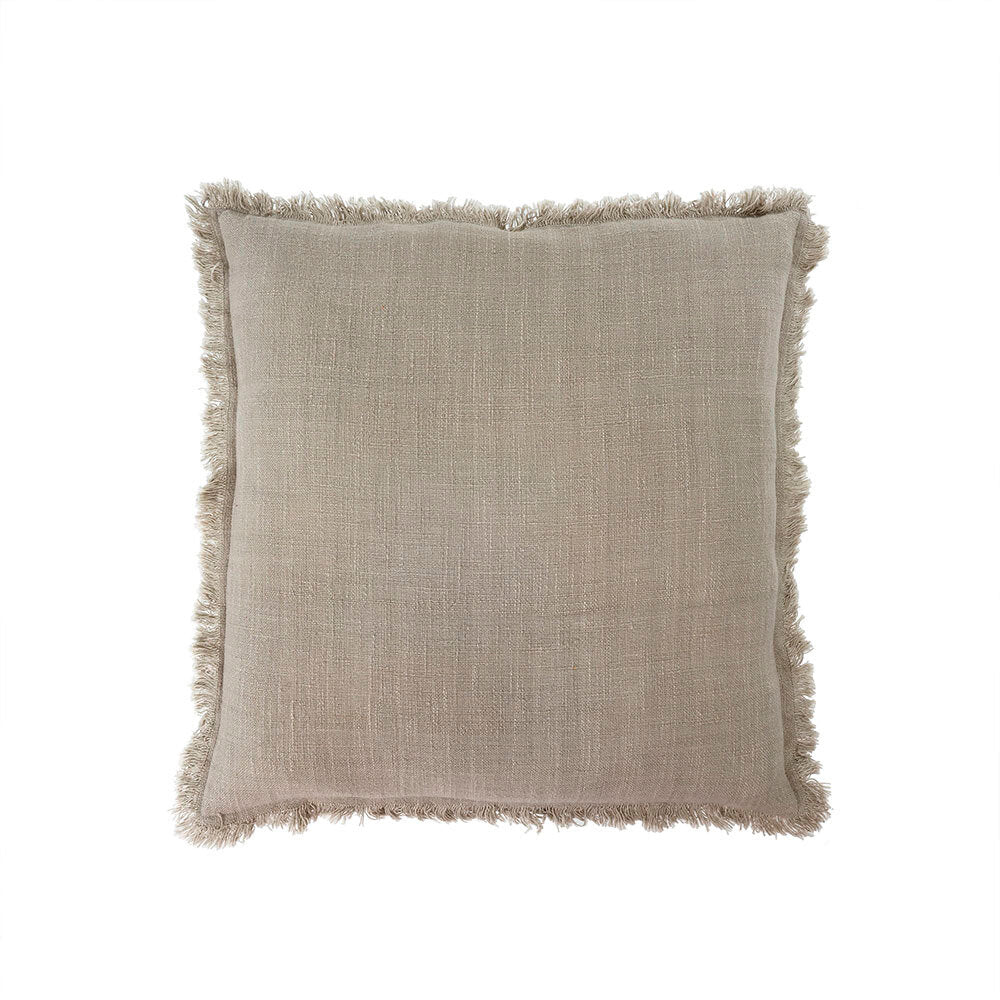 Frayed Edge Cushion 20" Light Grey (1 in stock)