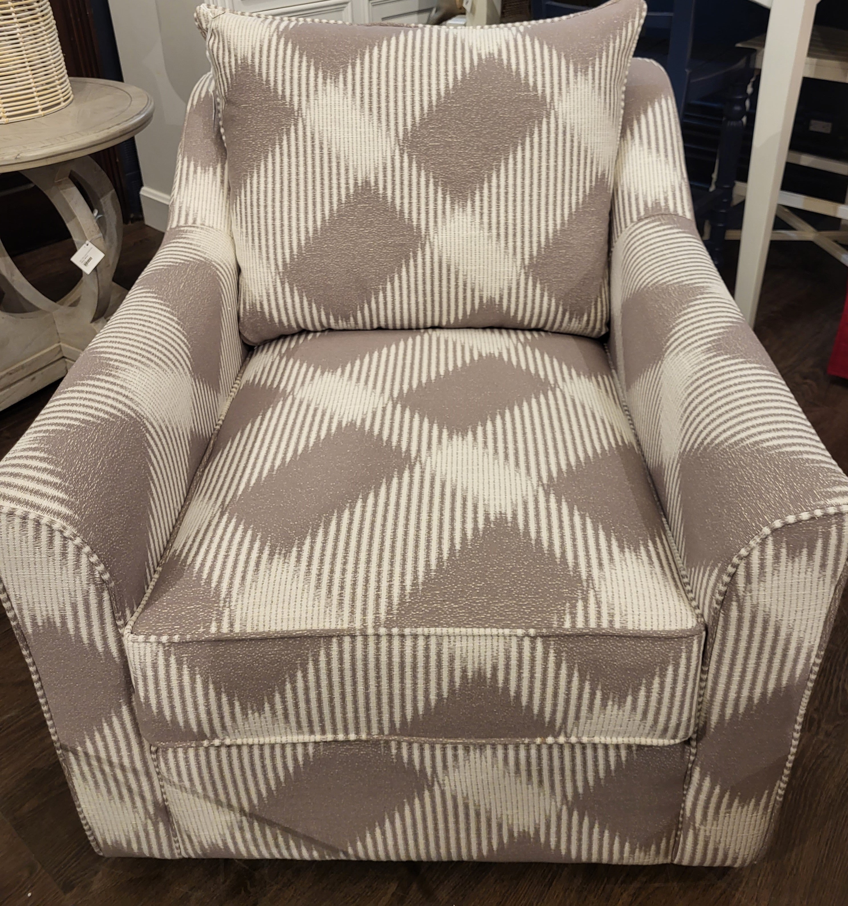 Gene  Swivel Chair Hawkins Taupe Fabric (1 in stock)