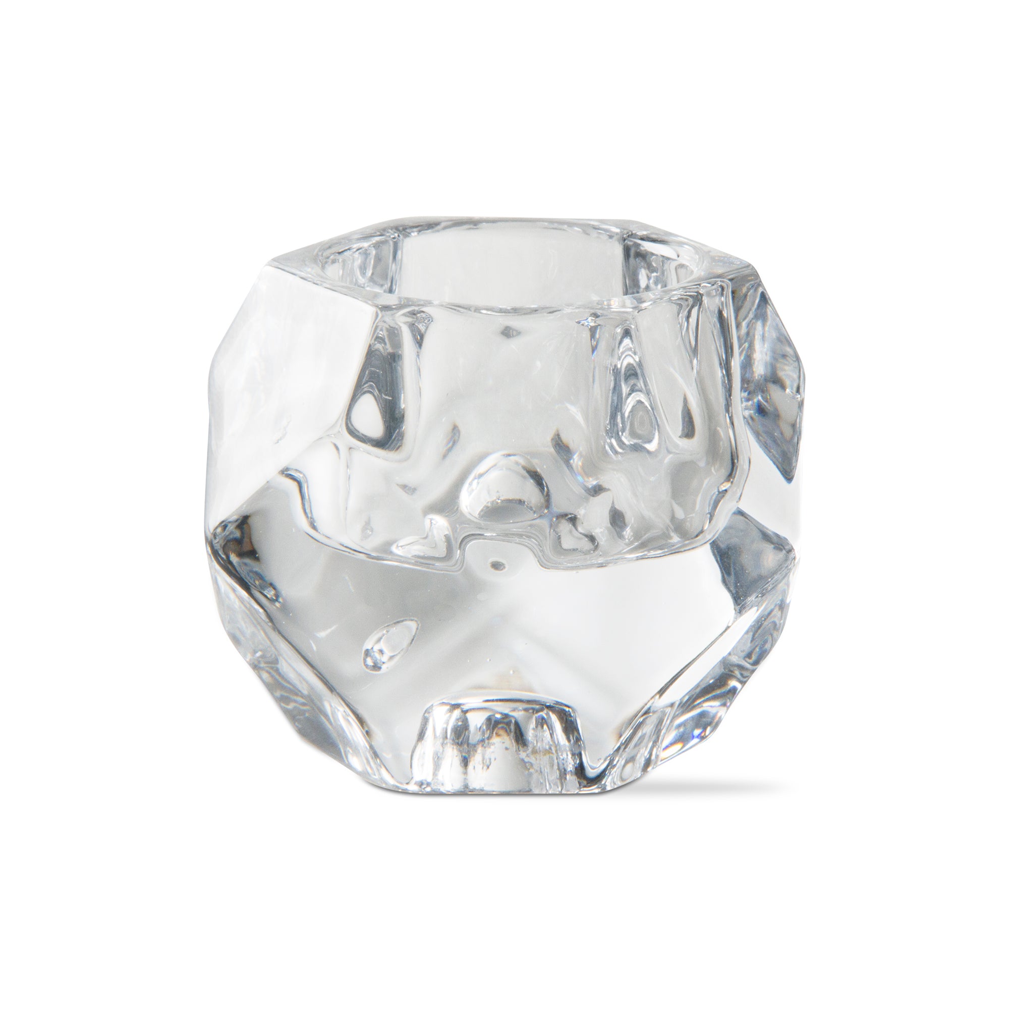 Geo Reversible Glass Candleholder (1 in stock)