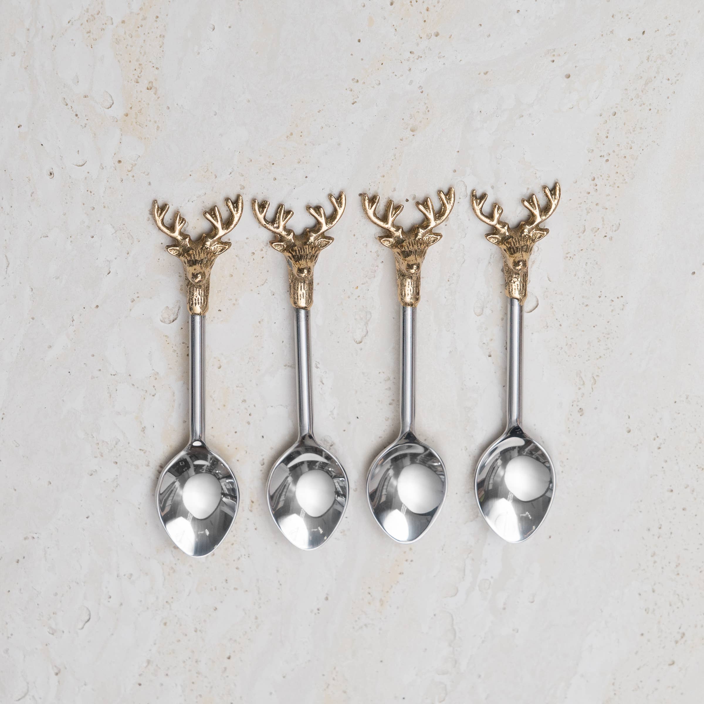 Gilded Deer Spoon Set of 4 (3 sets in stock)