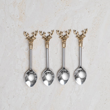 Gilded Deer Spoon Set of 4 (3 sets in stock)