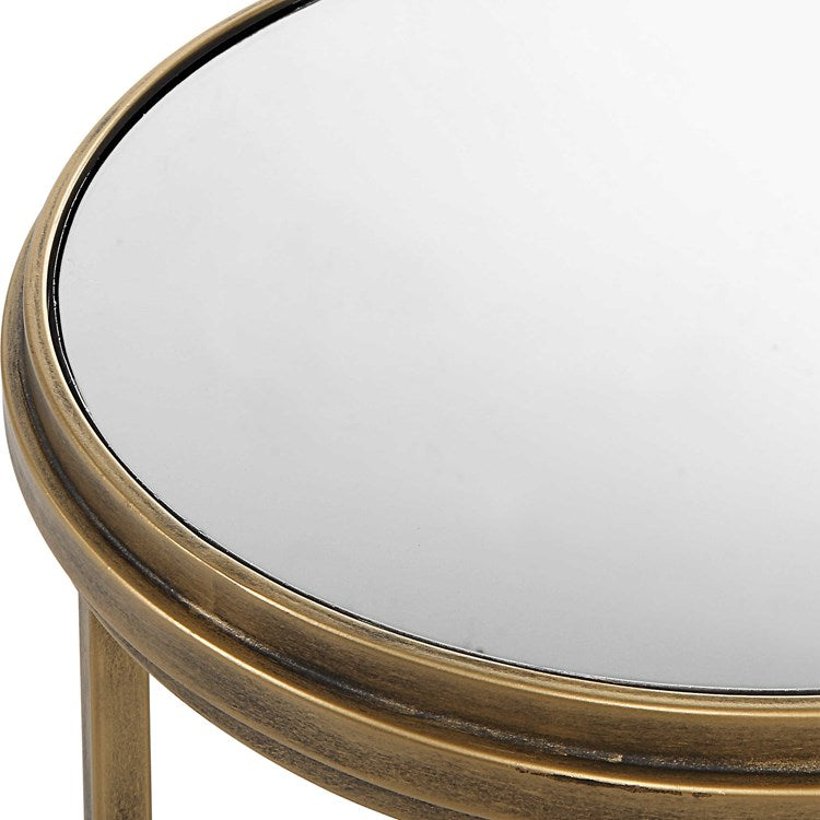 Brushed Gold Iron Nesting Tables set of 2 – verandacollection