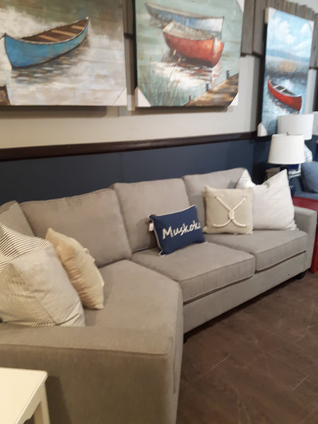 Grayson Sectional - Loveseat with Cuddler Rewind Driftwood (1 in stock)