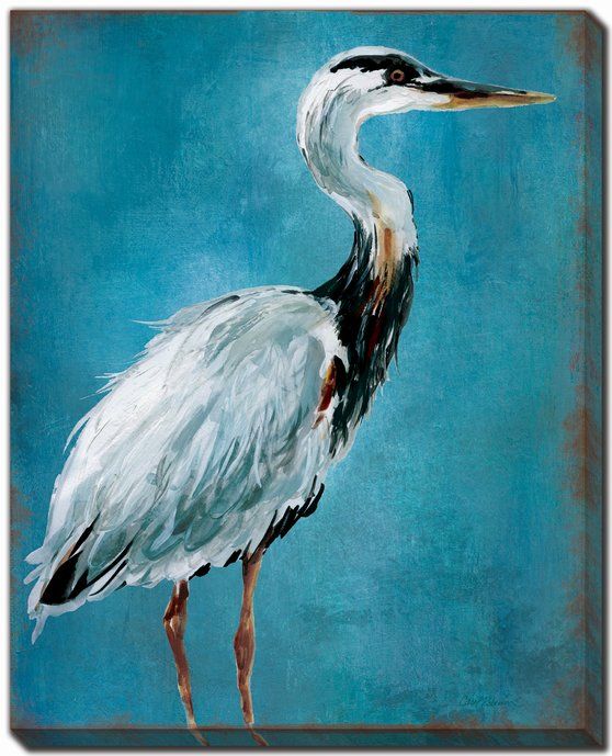 Art Great Blue Heron 1 Canvas 16x20 verandacollection