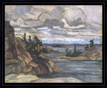 Franklin Carmichael Grey Day Framed  Art Canvas  47.5 x 40