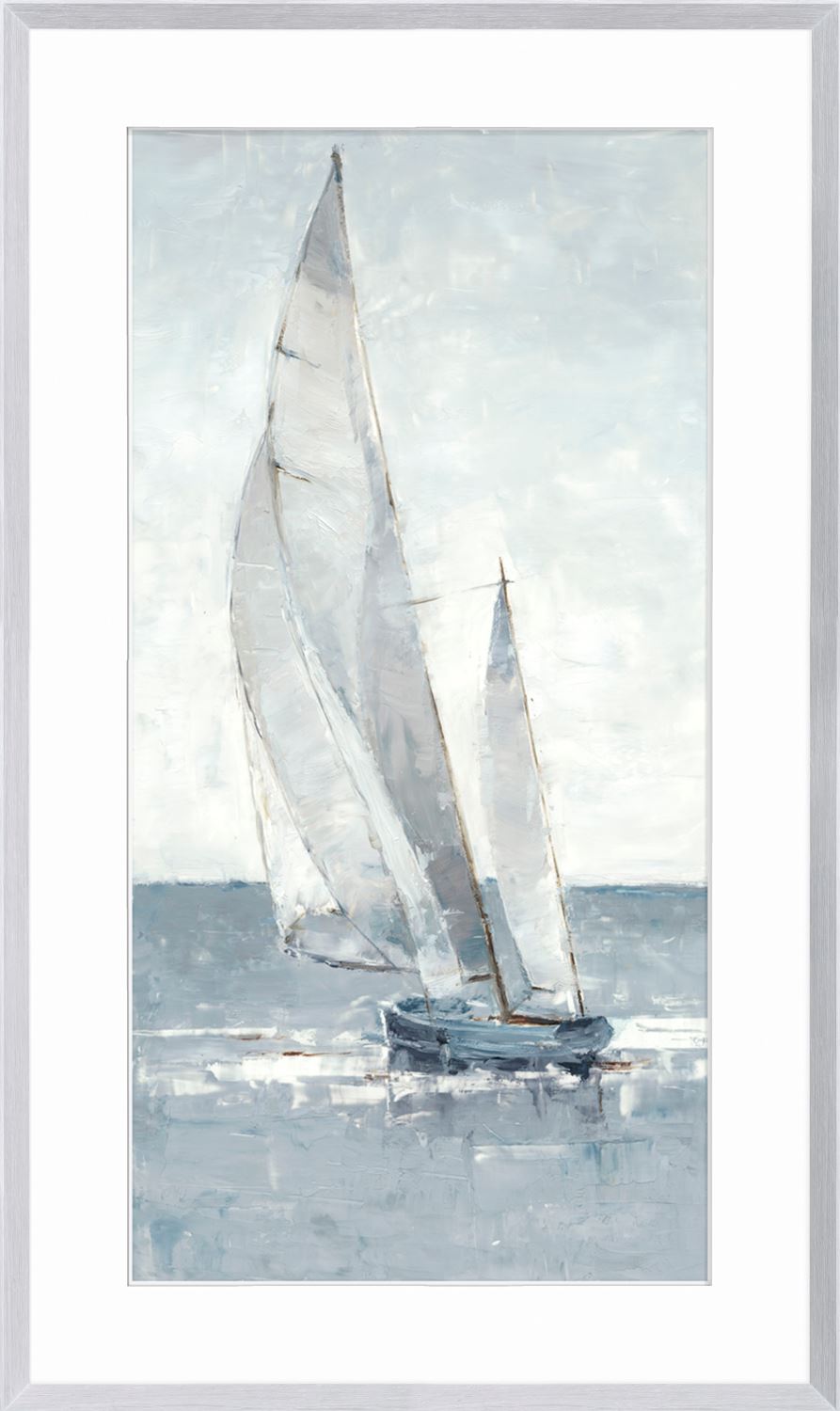 Grey Seas 1 Art framed with glass