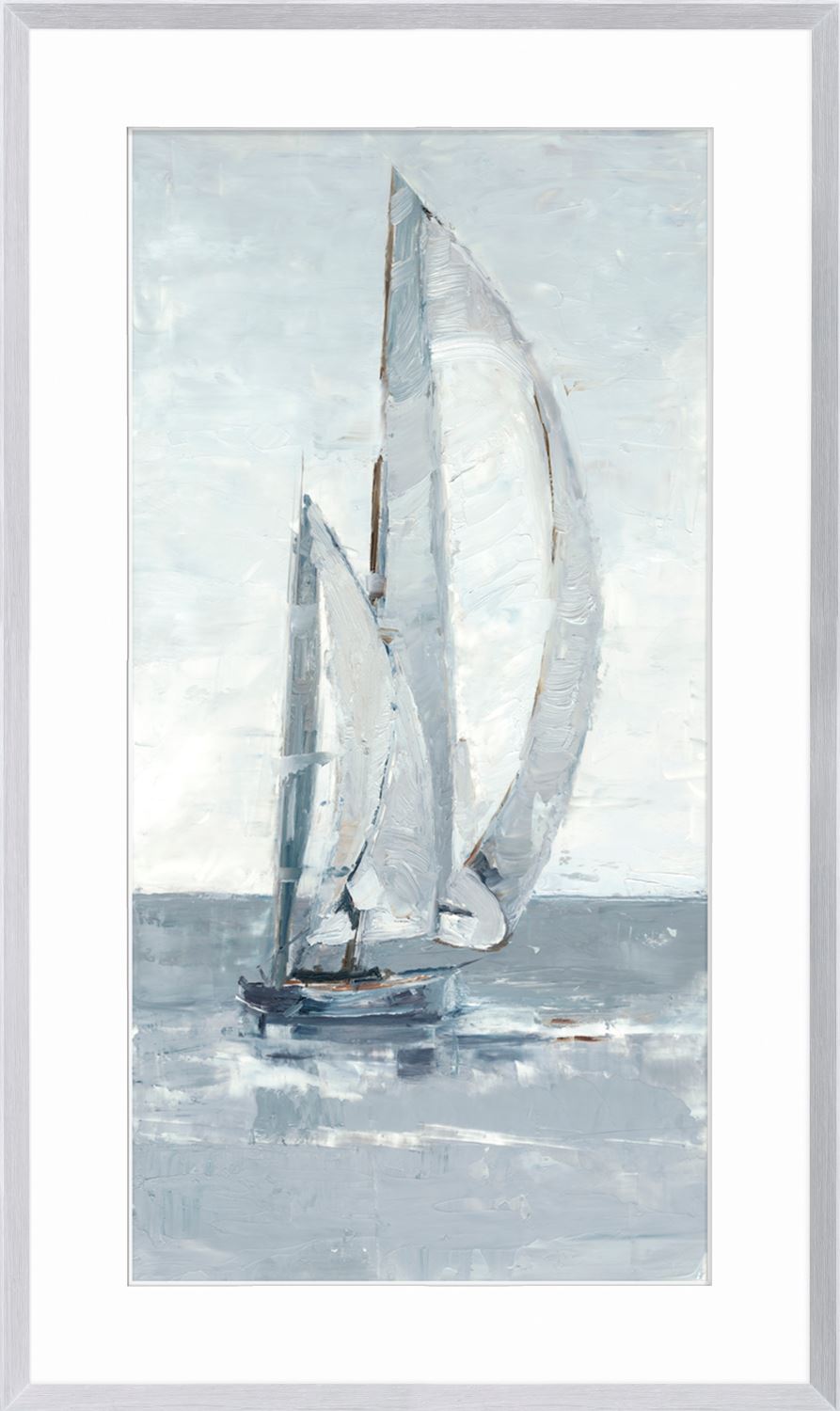 Grey Seas 11 Art framed with glass