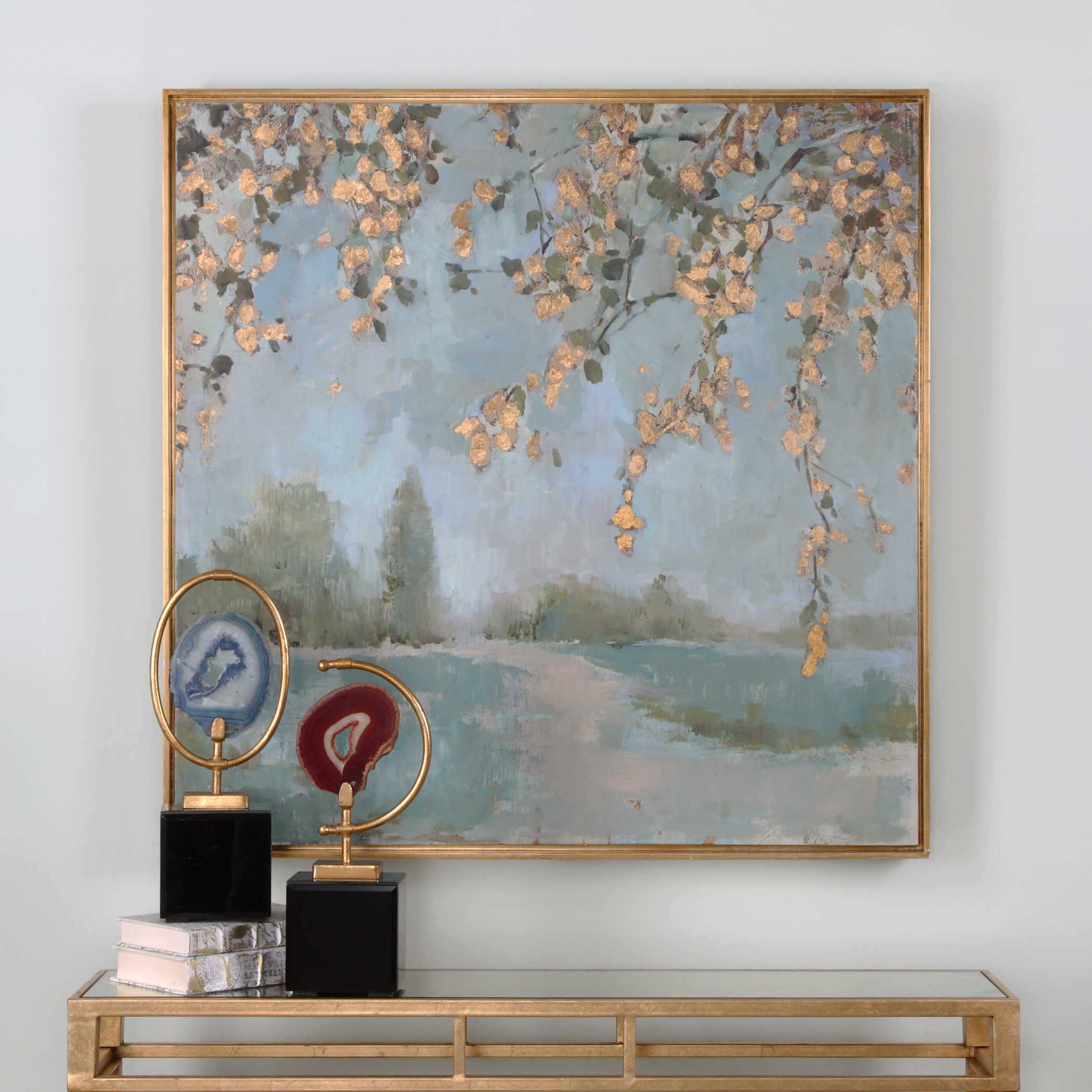 Peaceful Hand Painted Framed Canvas (1 in stock)
