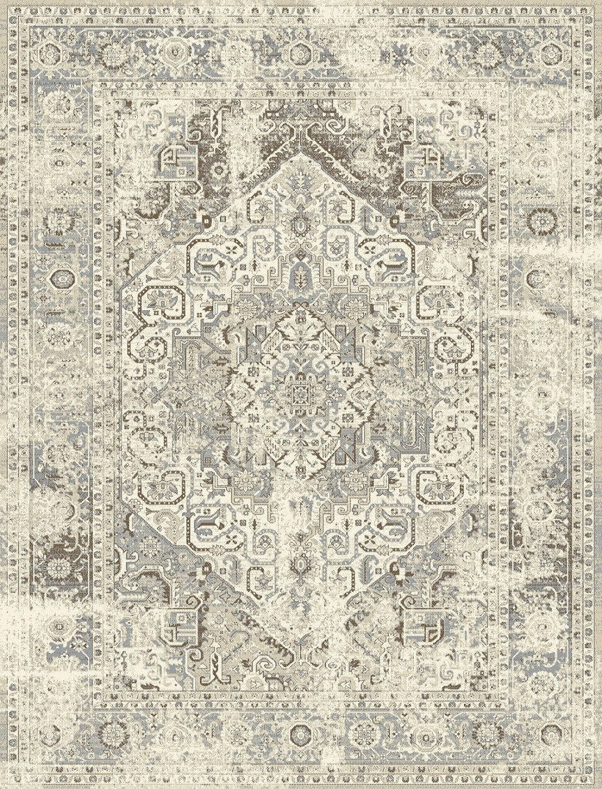 Heirloom Power Loomed Brown/Grey Rug style 1506 9 x12'