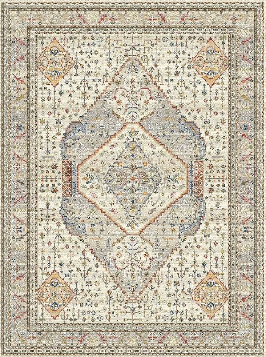 Heirloom Power Loomed Multi Rug  style 1515 size 9 x12"