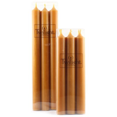Honey Twilight Boxed set of 6 10" unscented taper candles (4 in stock)