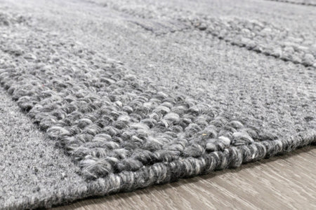 Hygge Handwoven Wool Charcoal Rug 9 x12" (1 in stock)