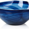 Alabaster Indigo Monte Carlo Glass Bowl 10" (3 in stock)