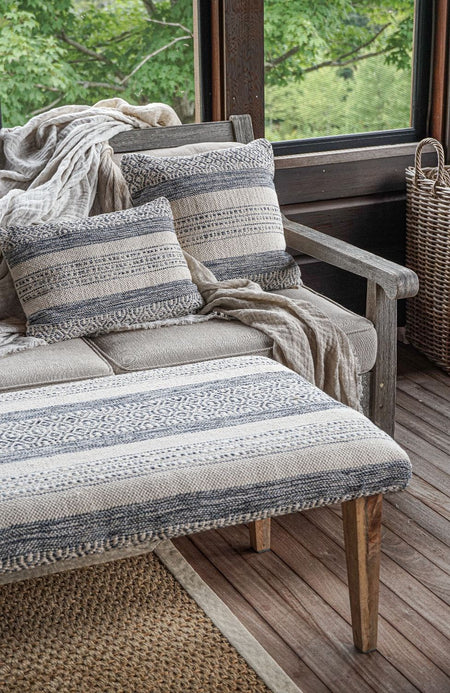 Indigo Stripe Denim Accent Bench 48" ( 1 in stock)