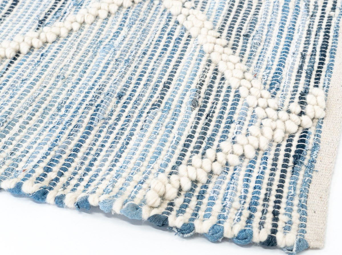 Handwoven recycled denim Rug 8 x 10' (2 in stock)