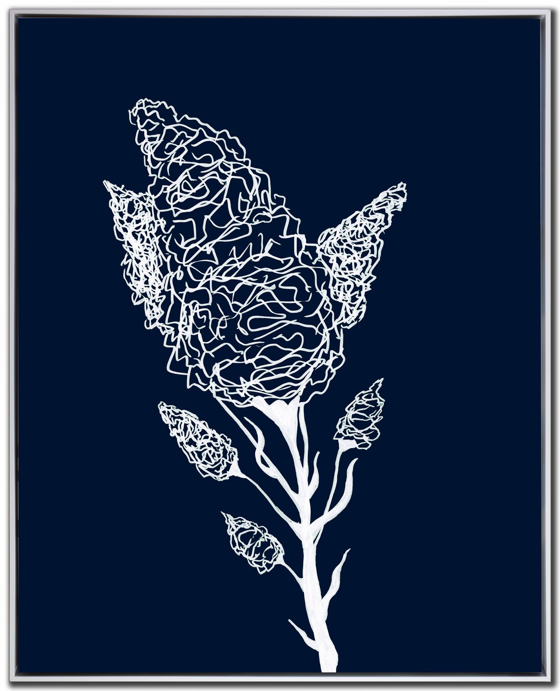 Art - Indigo Sketch 1 Framed Canvas (2 in stock)