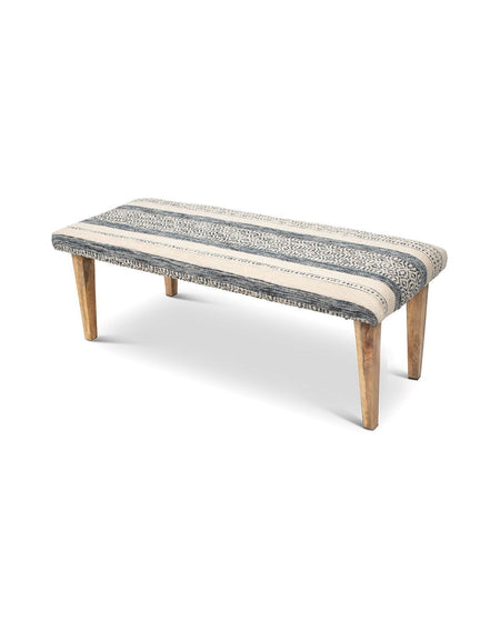 Indigo Stripe Denim Accent Bench 48" ( 1 in stock)