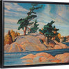 Frank Carmichael - Island Georgian Bay 48 x 57" Framed Art Canvas