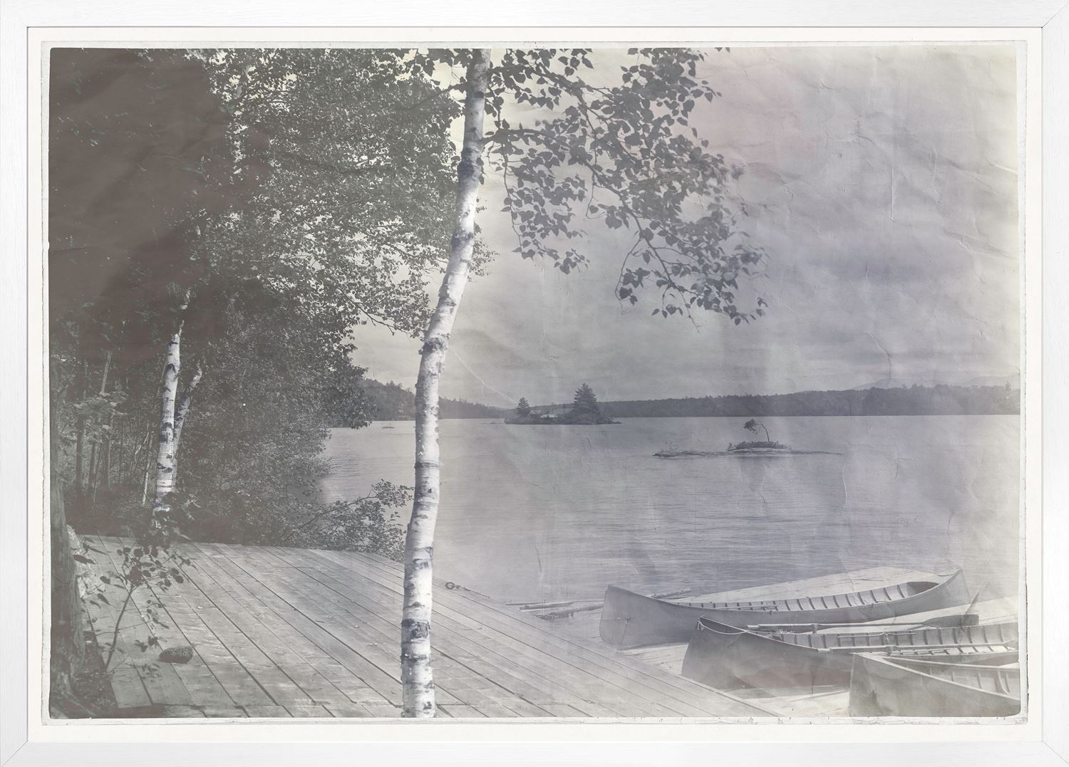 Art- Island View Framed with Glass