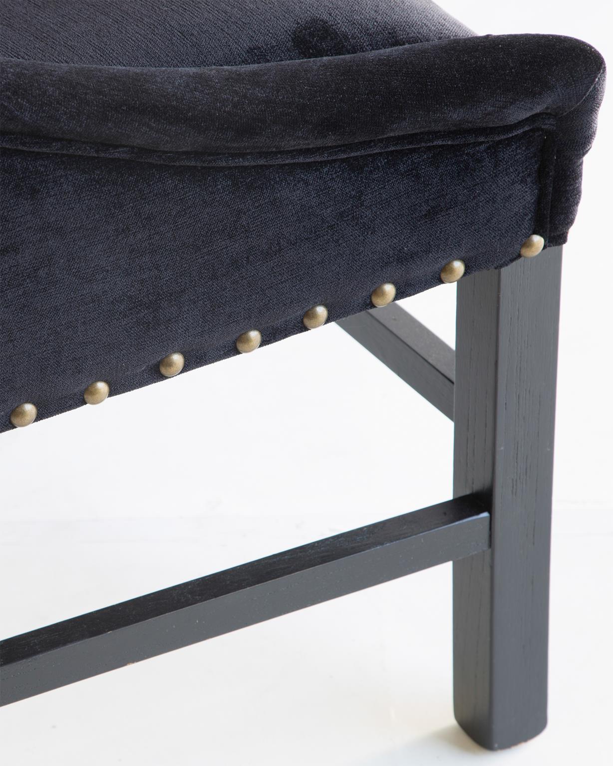 Josh Armchair Vintage Black/Matte Black Frame w Nails (2 in stock)