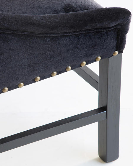 Josh Armchair Vintage Black/Matte Black Frame w Nails (2 in stock)