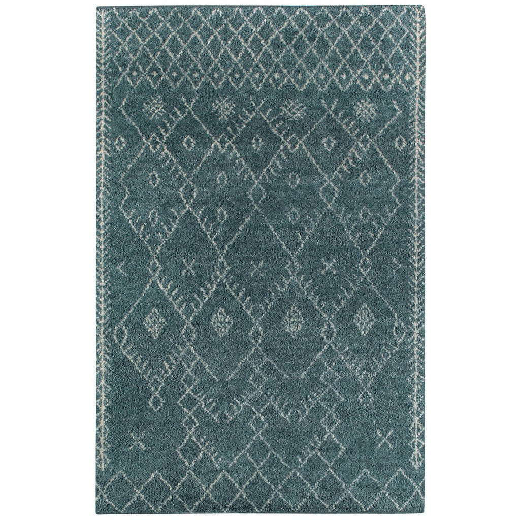 Kasbah Diamond Aqua Wool Rug 3' x 5' (1 in stock)