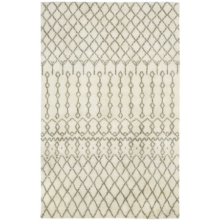 Kasbah Trellis Ivory Hand Knotted Wool Rug 3' x 5'(1 in stock)