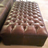 Kennedy Leather Ottoman Chocolate Leather