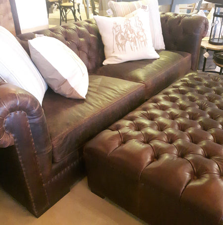 Kennedy Leather Sofa Equestrian Chocolate (1 in stock)
