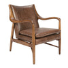 Kiannah Leather Club Chair Barrel Brown (2 in stock)