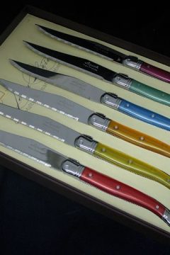 Laguiole Rainbow Steak Knives set of 6 (3 sets in stock)
