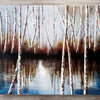 Lake and Forest Painted Wall Art Canvas 47x37 (1 in stock)