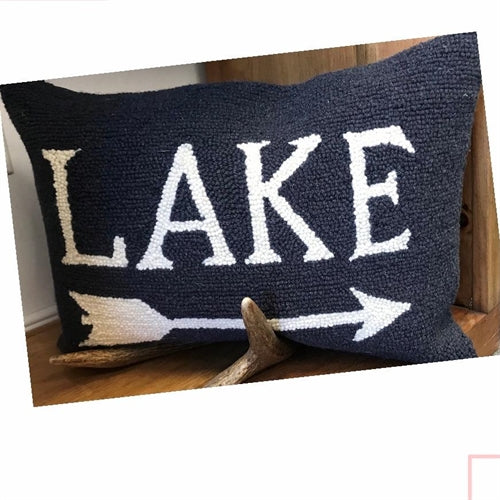 Lake Wool Hook Cushion 14"x20"