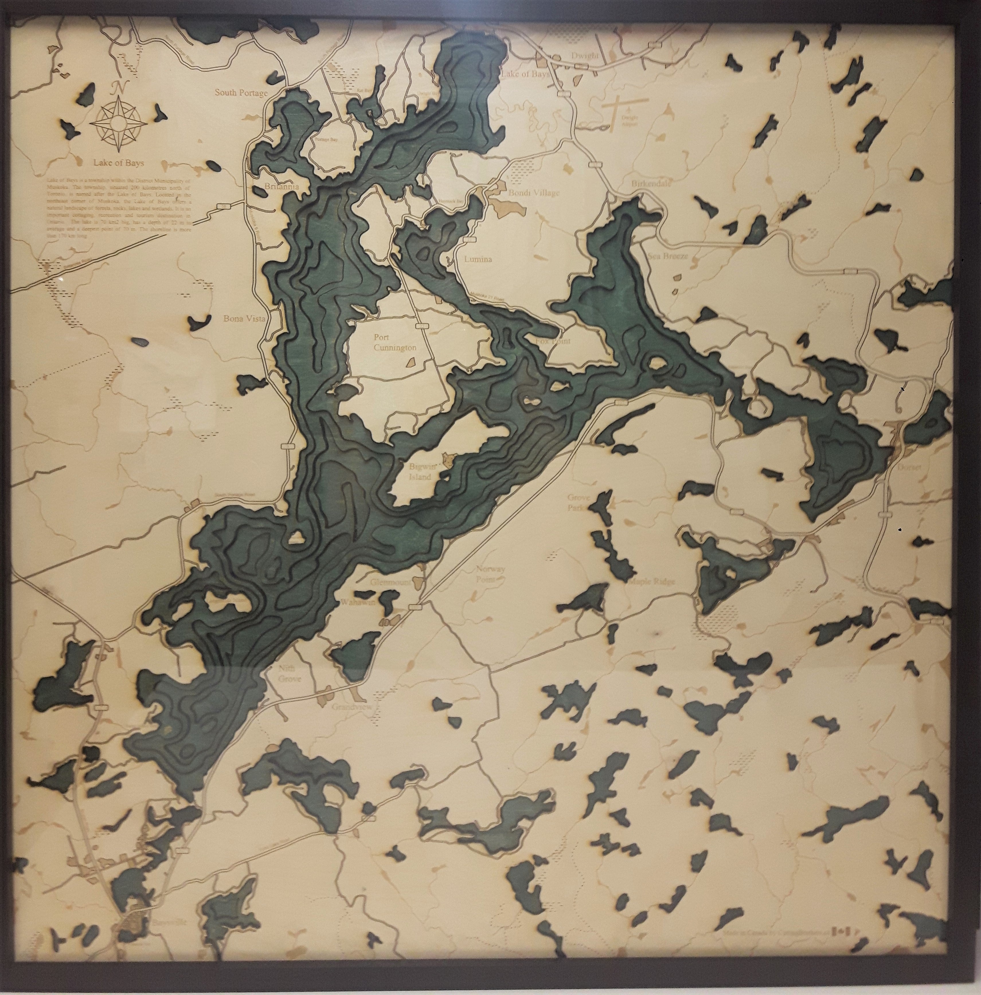 Chart - Geographical Lake of Bays Large (4 in stock)