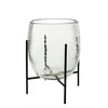 Cove Hurricane Large Glass with Metal Stand  (2 in stock)