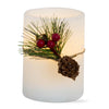 LED Battery Greenery Candle 4" (qty of 4 in stock)
