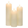 LED Cream Pillar Candle pack of 3 sizes 4",5",6"  (qty of 6 packs in stock)