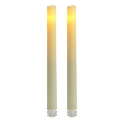 LED 9" Cream Taper Candle pack of 2  (qty of 6 packs in stock)