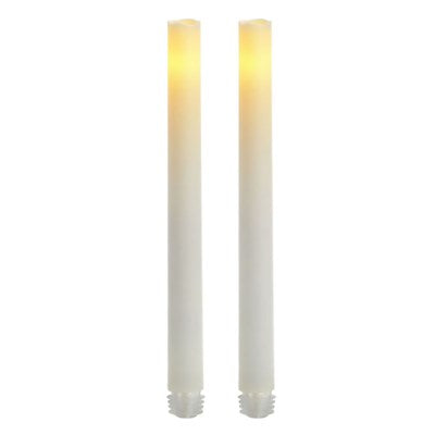 LED 9" White Taper Candle pack of 2  (qty of 6 packs in stock)