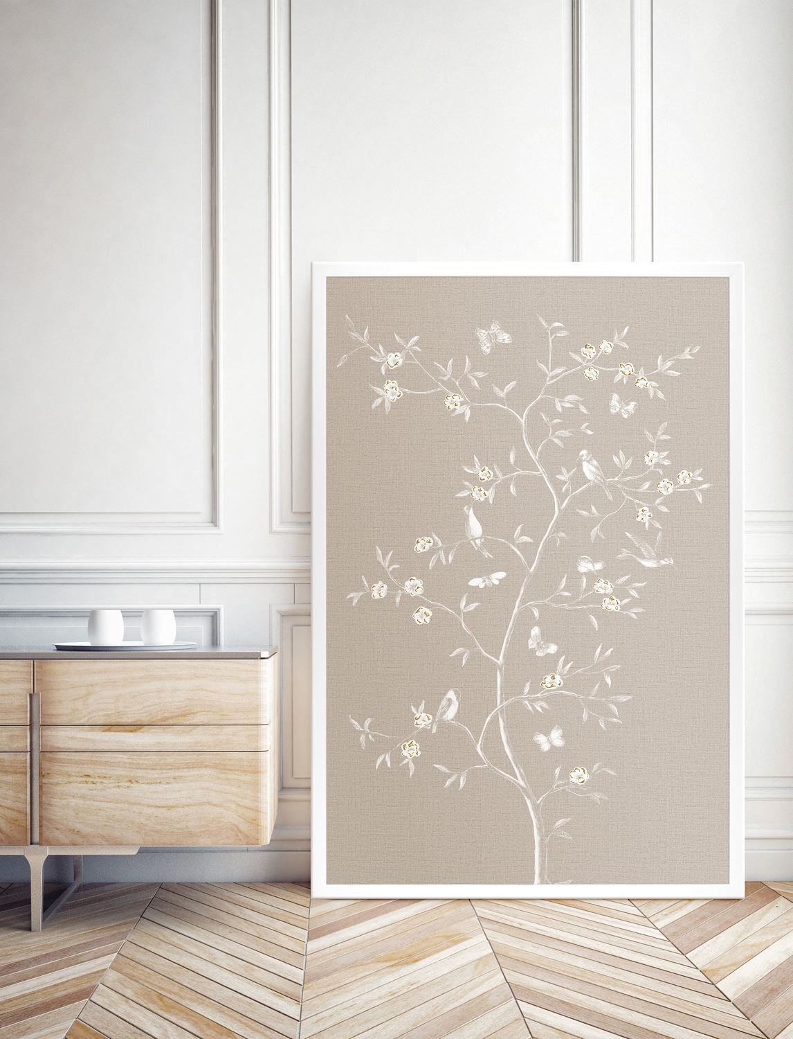 Art - Linen Sanctuary Framed Canvas