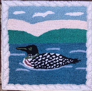 Loon Wool Hook Cushion 18"