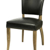 Luther Dining Side Chair Black Vegan Leather